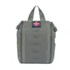 Kit de emergencia portátil deportivo Molle para exteriores, kit de primeros auxilios para suministros de supervivencia de almacenamiento protector para coche de viaje