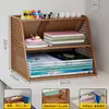 Organizador de arquivos para escritório, porta-canetas de mesa, caixa de armazenamento, estante