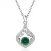 Colgante de Plata de Ley S925 con Diamantes Completos Estilo Ins Transfronterizo Europeo y Americano Collar de Gota de Agua con Doce Piedras de Nacimiento para Mujer Amazon