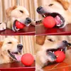 Brinquedo para animal de estimação cachorro brinquedo de cachorro bola sólida elástica para morder brincadeira de treinamento afiar dentes mordendo bola de borracha atacado