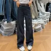 Estilo Novo Outono 2026 Calças de Cintura Alta Emagrecedoras de Perna Larga para Mulheres Plus Size Meninas Cheinhas Versátil Retrô Jeans Longo