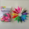 Balão de cauda colorida comum Tongrui de 10 polegadas, cauda de agulha de látex, conexão Lingkelong, arranjo de festa de aniversário