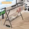 Secador de roupas em formato X cabideiro de chão extra grosso sem instalação cabide de roupas à prova de vento para exterior varanda secador de roupas multifuncional