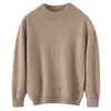 Suéter infantil de cashmere de doze agulhas, liso, gola alta discreta, mesmo estilo para meninos e meninas, suéter grosso de outono e inverno, top liso para usar por baixo