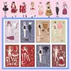 24 Pegatinas de Vestir Armario de Princesas, Vestidos Exquisitos, Varios Materiales, Pegatinas Educativas de Ocio Entretenimiento Hechas a Mano para Niños