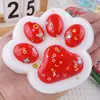 Estilo Xiaohongshu fresa arándano soufflé alto valor súper grueso celebridad de internet imitación masilla de silicona juguete de descompresión rebote