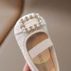 Zapatos de una sola capa para niñas, primavera y otoño 2024, nuevos zapatos de cuero sin cordones con suela suave para niños, estilo coreano, zapatos de princesa para niños medianos y grandes, de moda