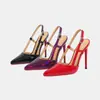Nuevos zapatos de tacón de aguja de corte bajo en color nude puro para mujer, versátiles y sencillos, con diseño transpirable, disponibles para dropshipping transfronterizo