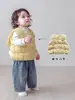 Colete de inverno fofo para bebê menina, jaqueta acolchoada, colete quente com orelhas de coelho fofas para meninas pequenas, roupas de inverno para meninas