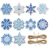 DP012 Inverno Inverno Floco de Neve Cartão de Bênção de Feriado Decoração de Presente Etiqueta Etiqueta Caixa de Embalagem Cartão de Decoração