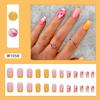Piezas de arte de uñas con estilo de comercio exterior europeo y americano, pequeñas, frescas, lindas, multicolores, armadura de desgaste, sentido avanzado, parche de uñas postizas
