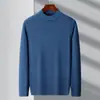 Suéter Básico para Hombre 2026, Cuello Semi Alto, Forro Polar, Engrosado, Casual, Versátil, Tejido Base, Para Hombre, Ropa para Papá