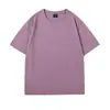 Camiseta de Manga Corta para Hombre de Peso Pesado 230g Hilo Doble 32 Camiseta Interior para Hombre Blanca t Venta al por Mayor Camiseta de Algodón Puro Color Sólido Personalización