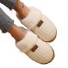 Pantuflas de Punto Grueso Rellenas Cálidas de Invierno para Mujer, Zapatos Caseros Antideslizantes para Interiores