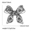Broche de lazo de diamantes de imitación de aleación retro de moda europea y americana, exquisito broche de ramillete de lujo para vestido de mujer, alfiler de joyería