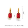 Pendientes Nuevos Estilo Europeo y Americano de 18K para Mujer, Diseño de Nicho de Lujo Ligero, Pendientes Versátiles de Acero Inoxidable con Colgantes de Diamante, Transfronterizo