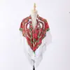 Nuevo Chal de Estilo Étnico Ruso Más Vendido de Tamaño Grande con Borlas y Estampado de Corazón, Bufanda de Viaje Protectora del Sol en Estilo Retro
