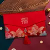 Sobres Rojos Bordados con Borlas Estilo Chino para Saludos de Año Nuevo y Festival de Primavera, Sobres Rojos de Mil Yuanes, Sobre Rojo de Tela al por Mayor de Fabricante, Personalizable