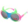 2024 color fresco gafas de sol para niños gafas de sol moda protección UV rey demonio vaca niñas gafas de bebé venta al por mayor