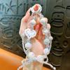 Pulseira de Cristal Blocos de Montar Amor Corrente Dupla Corrente de Celular Chaveiro de Carro Pingente Acessórios para Pendurar em Bolsa de Fones de Ouvido Acessórios para Capa de Celular
