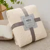 Manta Espessa com Padrão de Espiga de Trigo, Estoque Pronto para Exportação, Manta de Flanela Jacquard em Fleece de Coral, Manta de Presente, Manta de Ar Condicionado para Comércio Exterior