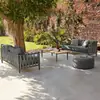 Sofá exterior de ratán para patios al aire libre, jardines, villas, centros comerciales, casas de huéspedes, salas de estar y balcones