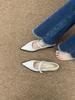 Zapatos Mary Jane negros de tacón grueso franceses, zapatos de mujer nuevos de primavera, zapatos de tacón alto y punta baja para ir al trabajo