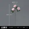 Flores Artificiales, Rosa Anna de Tres Cabezas, Arreglo Floral de Piso para Salón de Bodas, Decoración del Hogar, Flores Falsas, Venta al por Mayor desde Fabricante, Flores de Seda para Hotel
