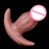 Dildo de Pene Masculino Simulado Palo de Masaje Vibratorio de 10 Frecuencias Masturbación Privada Palo de Orgasmo Cola de Personaje para Actuación Tapón Anal