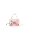 Bolso Cruzado de Hombro Único Dulce de la Nueva Colección Primavera 2026 con Lazo, Bolso Cuadrado Pequeño de Moda, Billetera de Cadena de Perlas Estilo Coreano