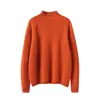 Suéter 100% cachemira pura para mujer, cuello semi-alto, engrosado, nuevo estilo otoño e invierno, estilo casual, capa interior de punto de manga larga