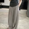 Pantalones Frescos Yamamoto, Estilo Perezoso de Cintura Alta Pierna Ancha para Mujer, Pantalones Holgados con Caída Adelgazantes, Sensación Relajada, Verano H063014