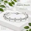 TK Europea y Americana Más Vendido Moda Lujo Ligero Aleación de Zinc con Strass Pulsera Magnética para Hombres y Mujeres Parejas En Stock Envío Rápido Joyería al por Mayor