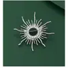 Broche Deus do Sol Estilo Barroco Retrô Moda Estilo Literário Elegante Pino Redondo de Strass Acessório para Casaco Fabricante