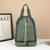 Mochila com Cordão e Cores Contrastantes, Mochila Dupla Grande Capacidade para Esportes ao Ar Livre Unissex, Mochila de Viagem para Montanhismo