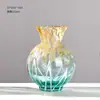 Vaso Vintage Fenton Verde com Pétalas de Cerejeira Salpicadas de Ouro com um Toque Artístico de Alto Padrão para Sala de Estar Mesa de Jantar Entrada de Hotel Ornamento de Decoração Suave