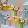 Decoración de mesa de postres rosa accesorios para pasteles para niñas princesa primer cumpleaños boda toppers para hornear