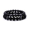 Pulsera de cuentas de piedra volcánica de 8 mm 10 mm, piedra mapa, pino copo de nieve, pulsera de pareja directa de fábrica transfronteriza
