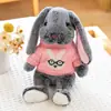 Muñeco de Conejo de Peluche Suave Lindo Orejas Largas Bufanda Suéter Conejito Muñeca Infantil