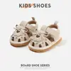 Estilo Fofo 1-3 Anos Menina de Bebê Sapatos de Princesa com Laço e Solado Macio Sandálias de Bebê Estilo Verão Sapatos para Crianças Pequenas Meninas