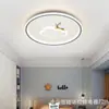 [Transfronteiriço] Luz de Quarto de Menina Controlada por Voz, Luminária de Teto, Luz de Quarto Infantil Olho de Estrela para Proteção Ocular, Design Simples de Nuvem para Meninos