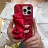 Pulsera de Bufanda de Seda Elástica Plisada de Color Sólido Adecuada para Funda de Teléfono Iphone17 Apple 18Pro Max 16Pro Funda Suave