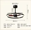 Lámpara ventilador estilo vintage para sala de estar, dormitorio, comedor, luz de ventilador de techo, simple retro, inteligente integrada, accesorio de iluminación Zhongshan