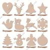 Colgante creativo para el hogar, árbol de Navidad de madera pintado a mano, accesorios decorativos, decoración navideña, pintura de bricolaje, virutas de madera