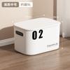 Caja de almacenamiento de escritorio con tapa para artículos diversos, cesta para guardar aperitivos, escritorio para dormitorio, almacenamiento de cosméticos, archivador de plástico japonés