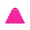 Em estoque cone de treinamento marcador triangular com furo pode inserir vara marcador de ponto barril futebol basquete agilidade slalom cone de marcação de campo