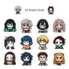 500 Adesivos, 14 Folhas de Adesivos Temáticos de Demon Slayer para Decorar Garrafas de Água, Teclados, Capacetes, Skateboards, Adesivo Atravessando Fronteiras Atacado