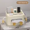 Caja de Pañuelos Multifuncional Mesita de Noche Almacenamiento Dormitorio Sala de Estar Hogar Mesa de Café Estante de Almacenamiento Caja de Papel para Control Remoto