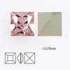 Cristal Dongzhou Cubo de Cristal de 4 mm, Cristal de Forma Irregular, Cristal de Color con Base Puntiaguda, Cristal Cuadrado de Vidrio, Accesorios para Joyería DIY