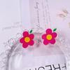 Aretes acrílicos de doble capa con impresión a doble cara, transparentes con diseño floral, llavero, colgante pequeño, colgante DIY